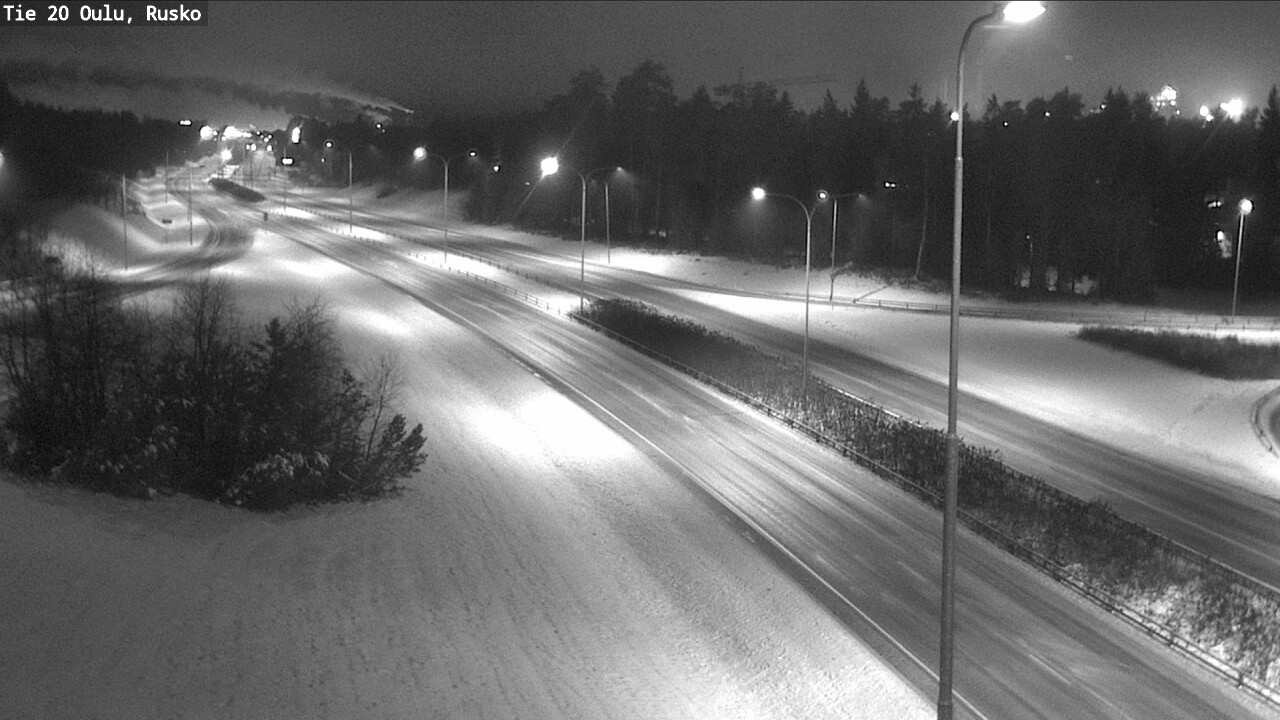 Weather Camera Image Väg 20 Uleåborg, Rusko, Oulu, Pohjois-Pohjanmaa