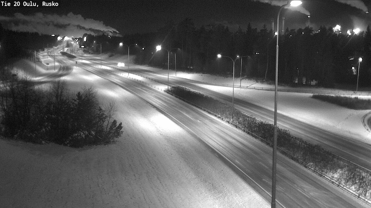 Weather Camera Image Väg 20 Uleåborg, Rusko, Oulu, Pohjois-Pohjanmaa