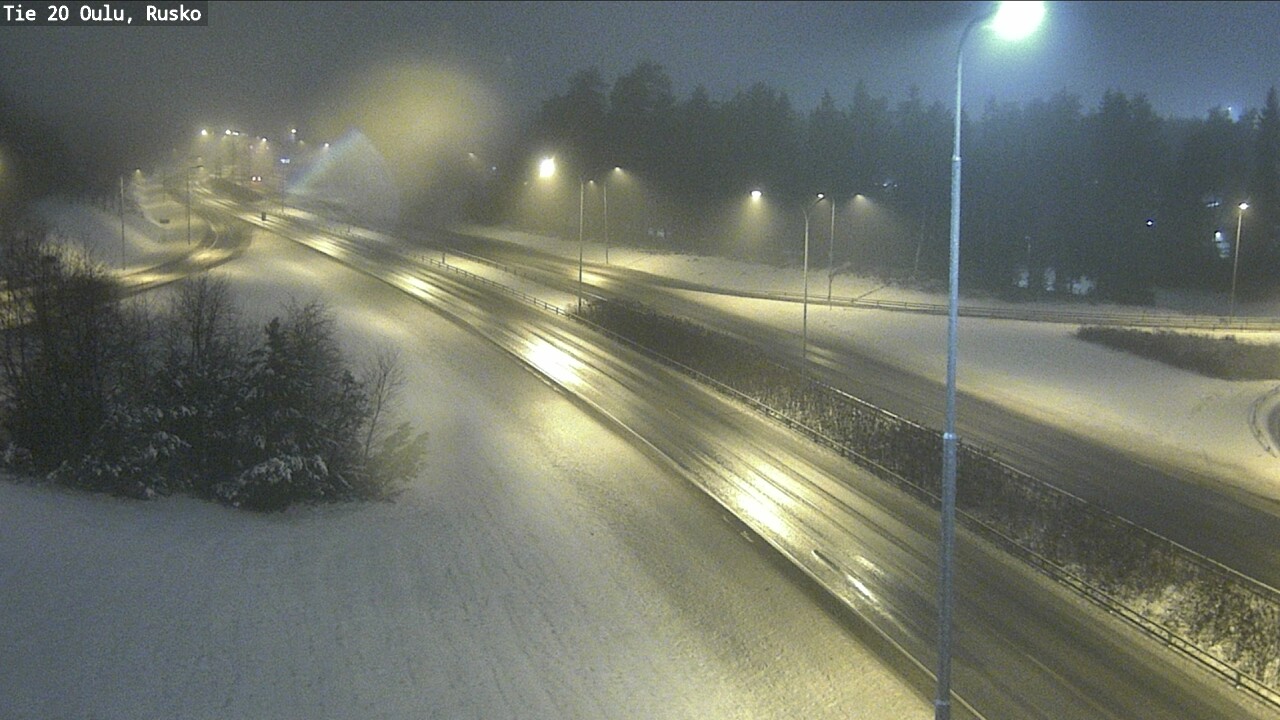 Weather Camera Image Väg 20 Uleåborg, Rusko, Oulu, Pohjois-Pohjanmaa