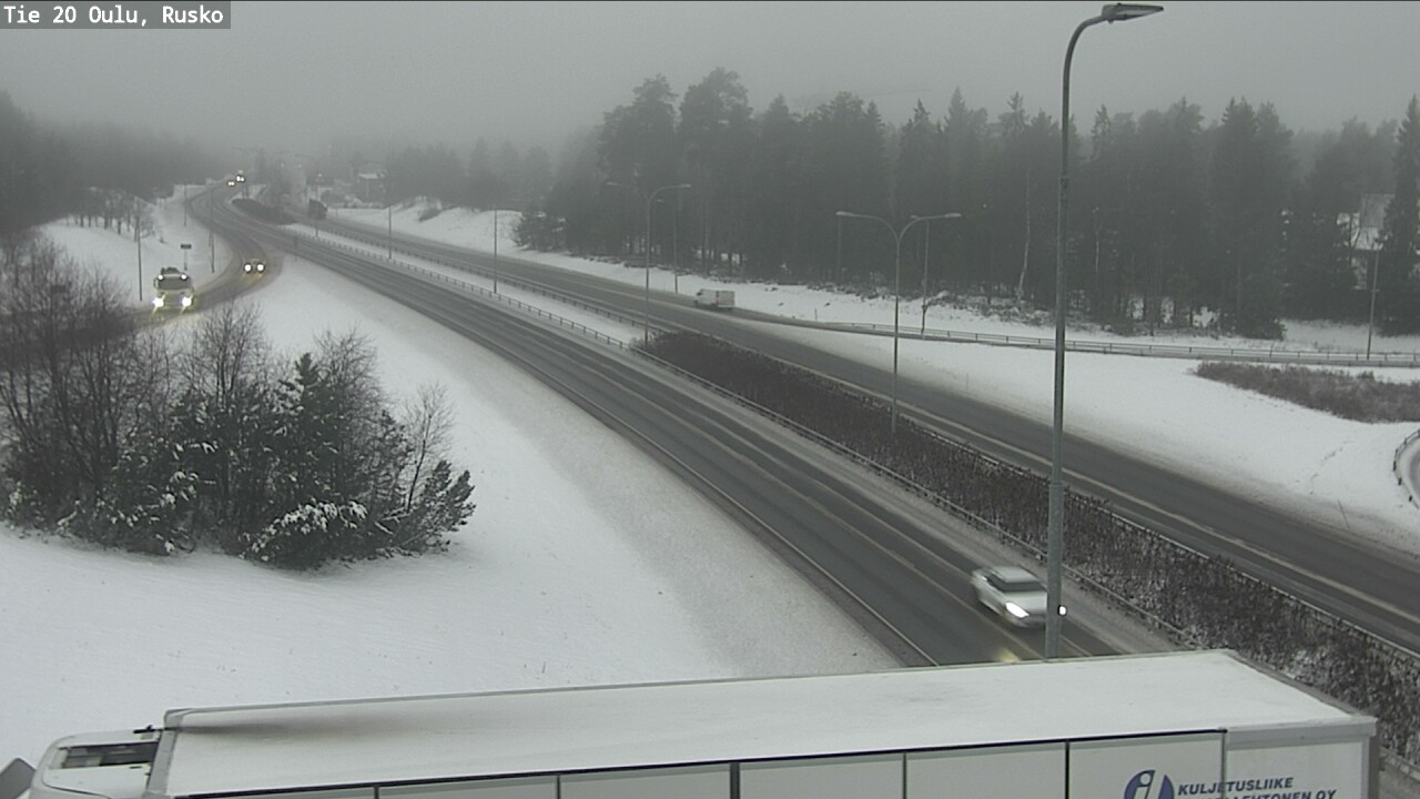 Weather Camera Image Väg 20 Uleåborg, Rusko, Oulu, Pohjois-Pohjanmaa