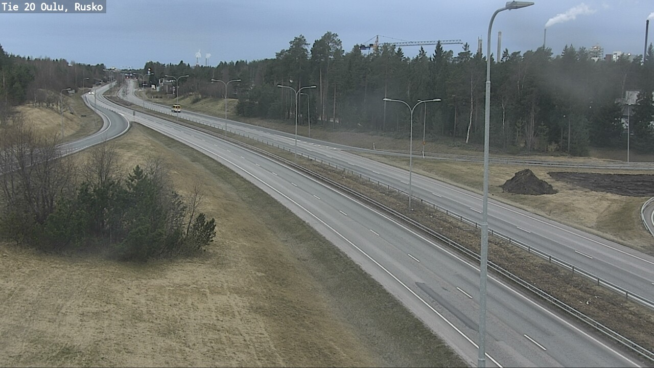 Weather Camera Image Väg 20 Uleåborg, Rusko, Oulu, Pohjois-Pohjanmaa