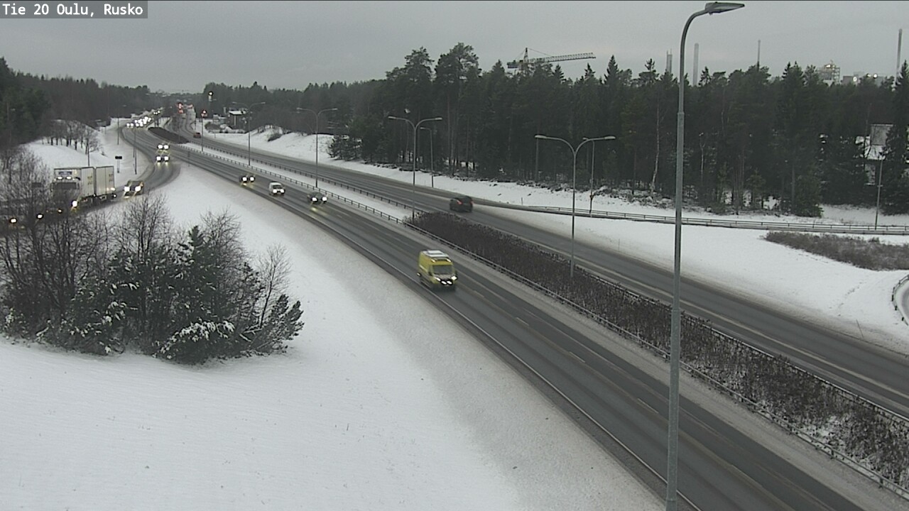 Weather Camera Image Väg 20 Uleåborg, Rusko, Oulu, Pohjois-Pohjanmaa