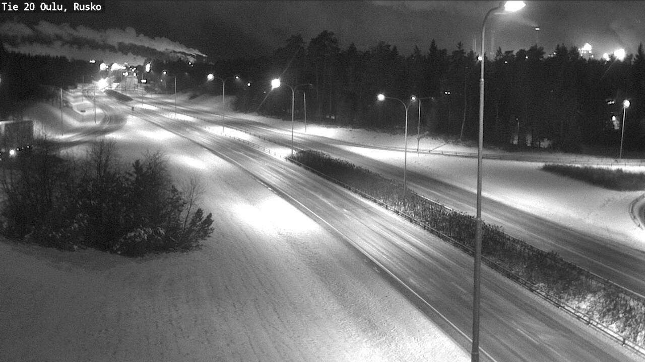 Weather Camera Image Väg 20 Uleåborg, Rusko, Oulu, Pohjois-Pohjanmaa