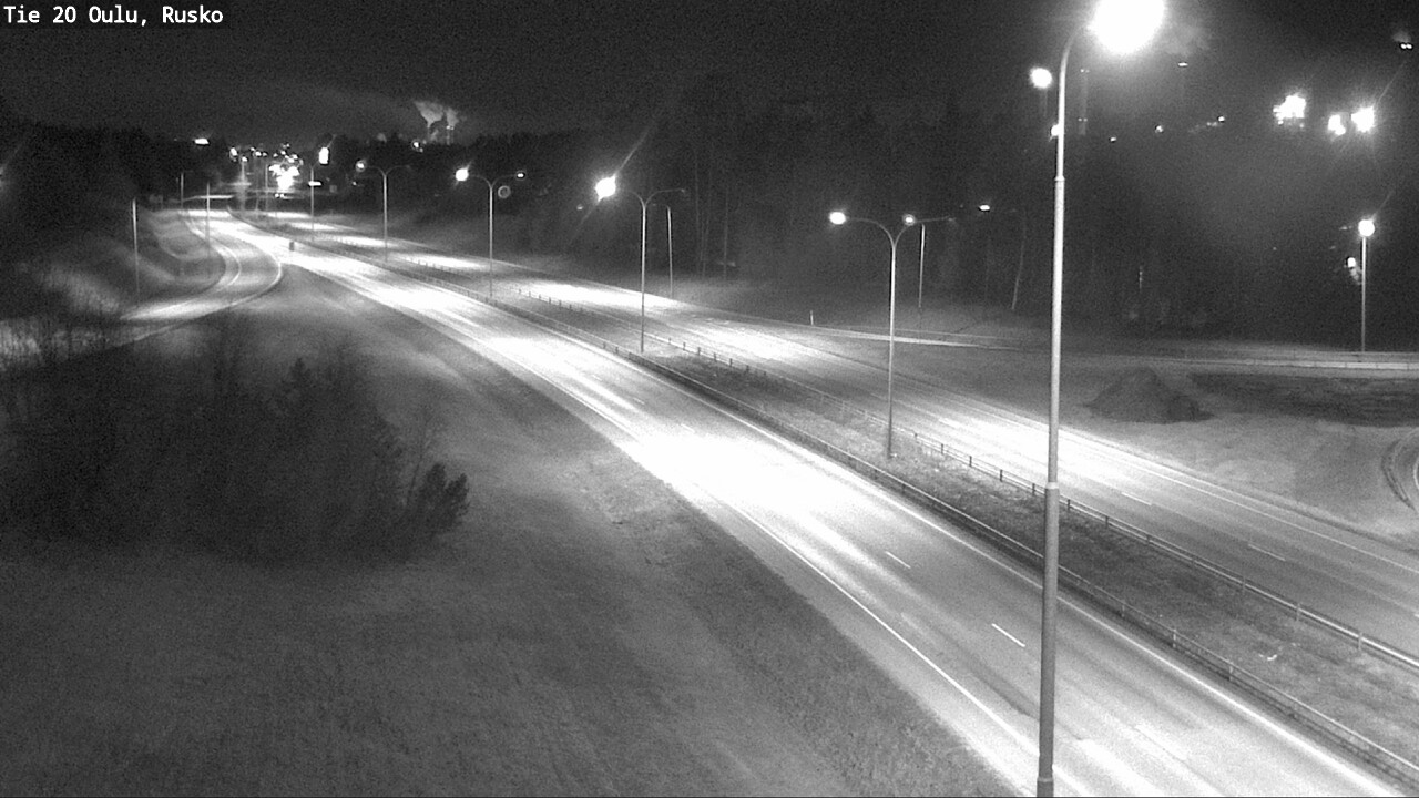 Weather Camera Image Väg 20 Uleåborg, Rusko, Oulu, Pohjois-Pohjanmaa