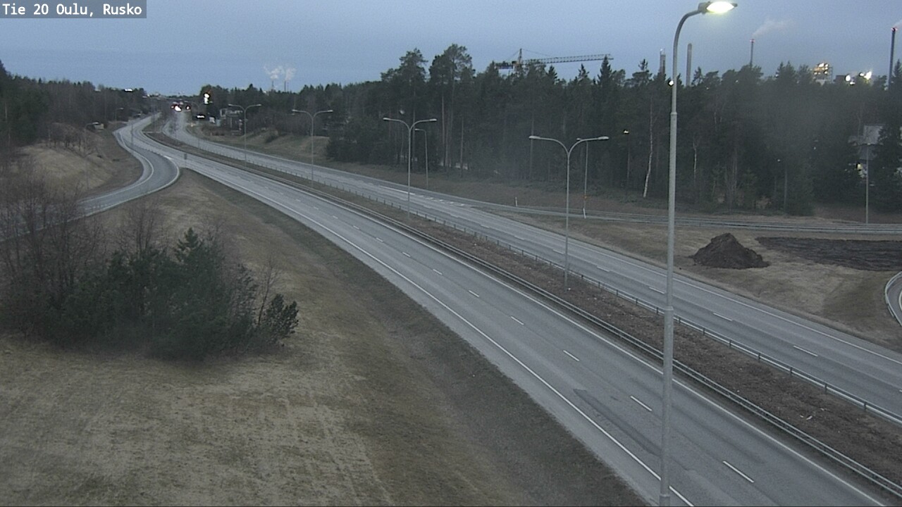 Weather Camera Image Väg 20 Uleåborg, Rusko, Oulu, Pohjois-Pohjanmaa