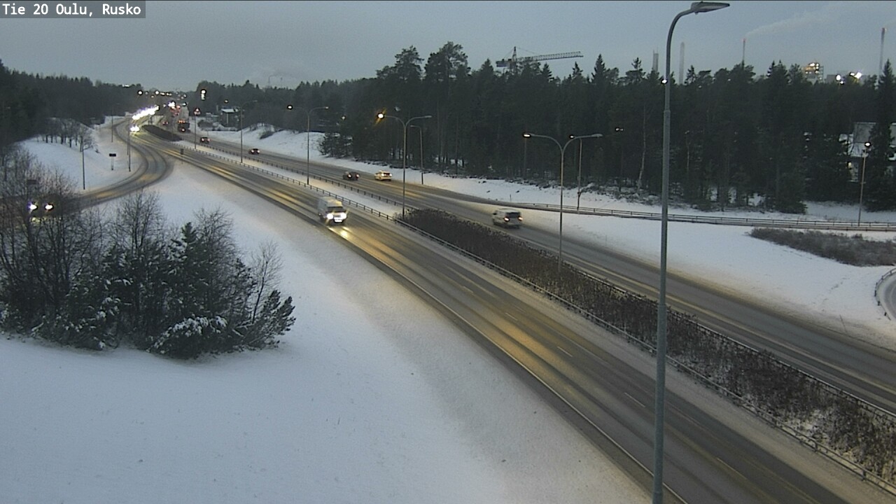 Weather Camera Image Väg 20 Uleåborg, Rusko, Oulu, Pohjois-Pohjanmaa