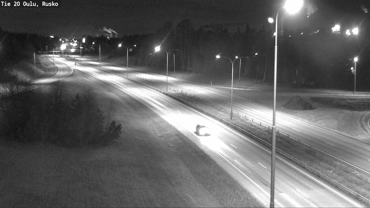 Weather Camera Image Väg 20 Uleåborg, Rusko, Oulu, Pohjois-Pohjanmaa