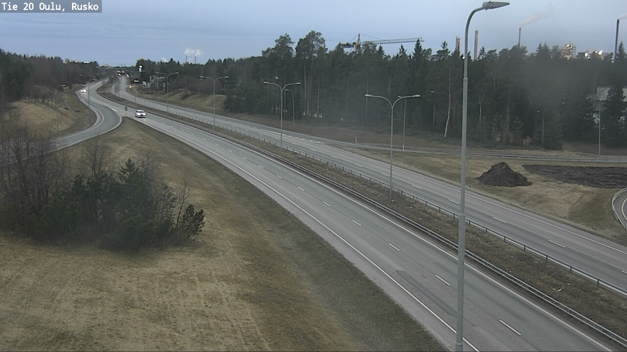 Weather Camera Image Väg 20 Uleåborg, Rusko, Oulu, Pohjois-Pohjanmaa