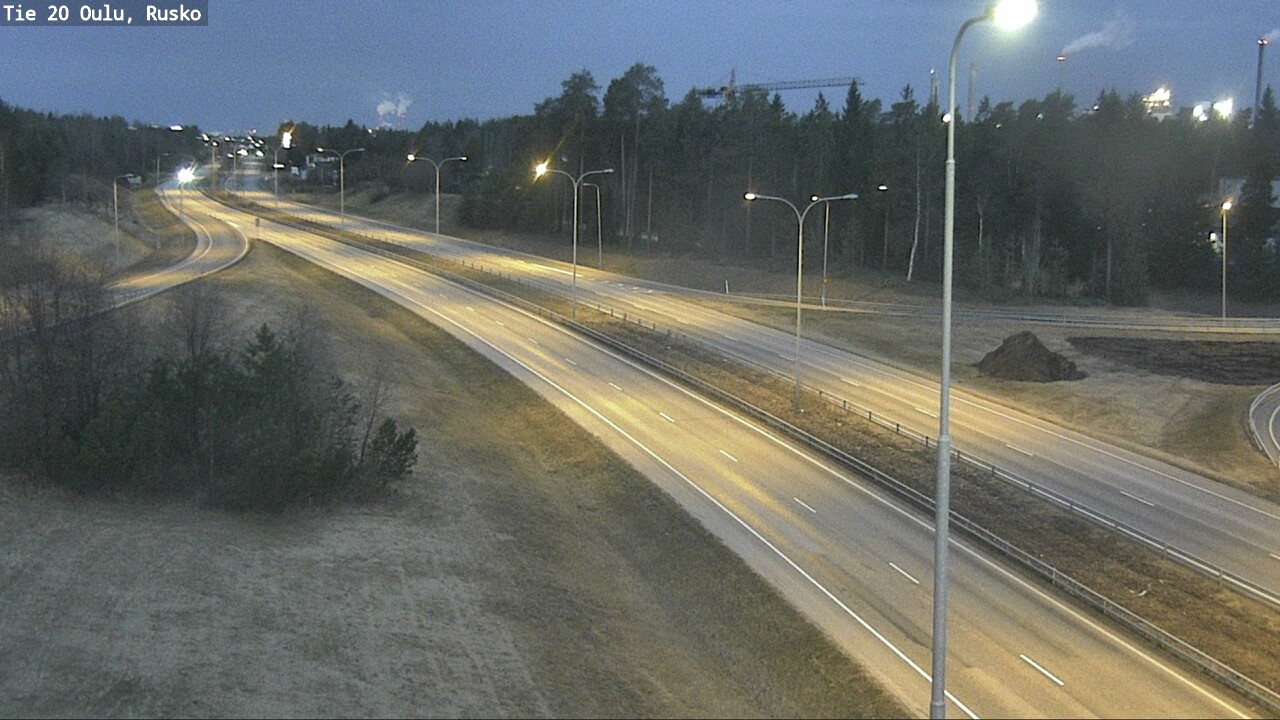 Weather Camera Image Väg 20 Uleåborg, Rusko, Oulu, Pohjois-Pohjanmaa