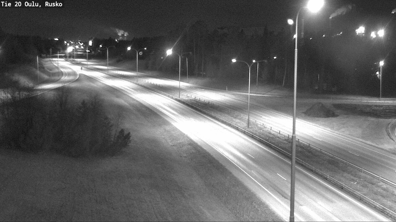 Weather Camera Image Väg 20 Uleåborg, Rusko, Oulu, Pohjois-Pohjanmaa