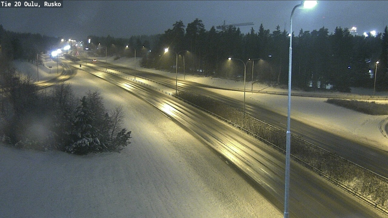 Weather Camera Image Väg 20 Uleåborg, Rusko, Oulu, Pohjois-Pohjanmaa