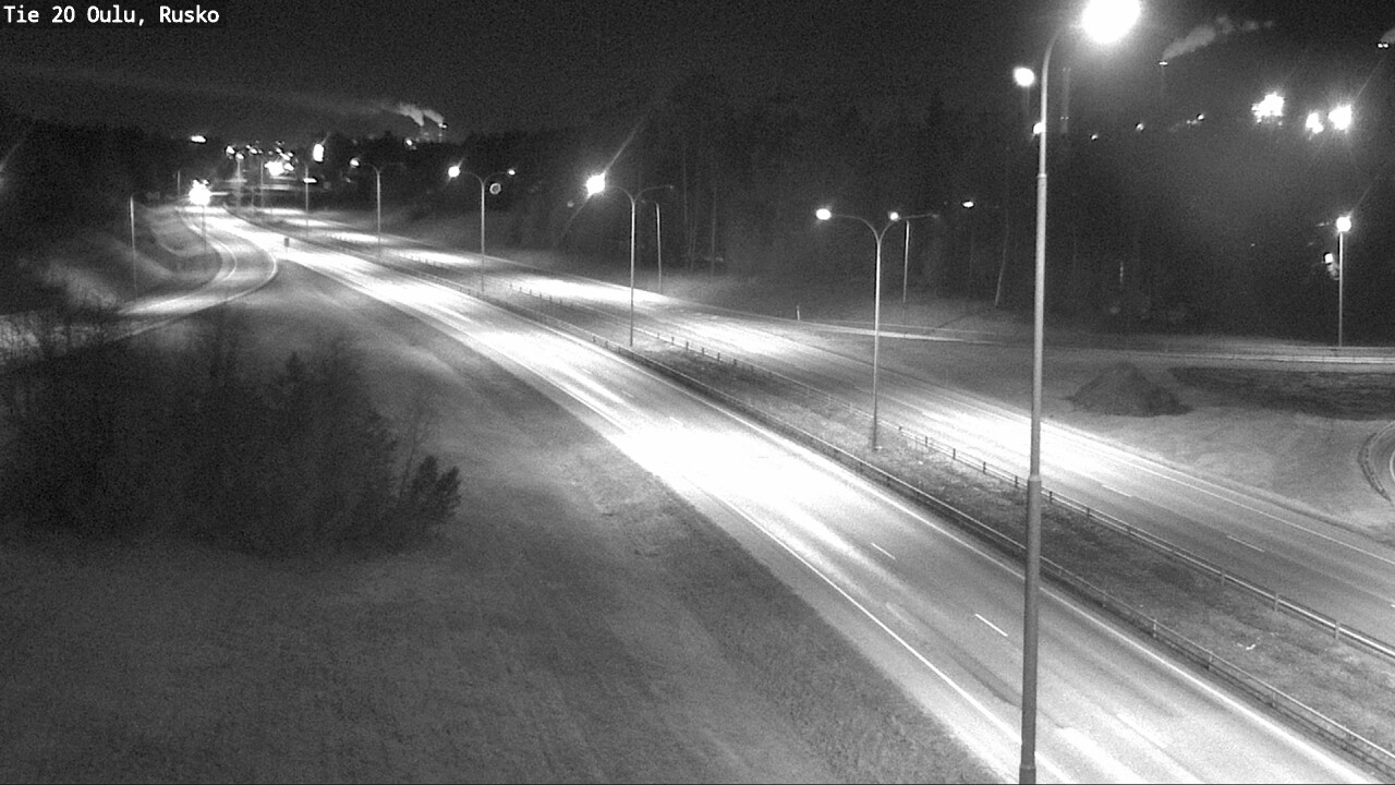 Weather Camera Image Väg 20 Uleåborg, Rusko, Oulu, Pohjois-Pohjanmaa