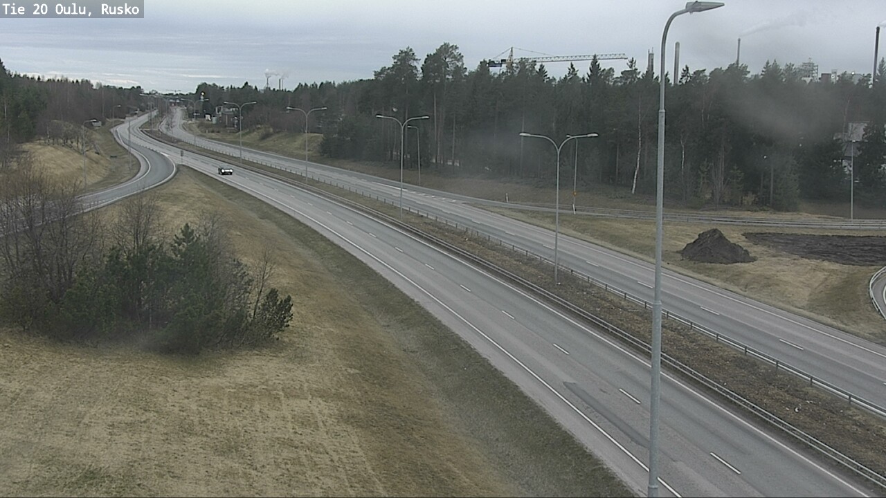 Weather Camera Image Väg 20 Uleåborg, Rusko, Oulu, Pohjois-Pohjanmaa