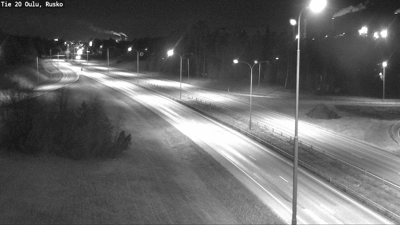 Weather Camera Image Väg 20 Uleåborg, Rusko, Oulu, Pohjois-Pohjanmaa