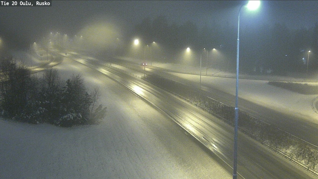 Weather Camera Image Väg 20 Uleåborg, Rusko, Oulu, Pohjois-Pohjanmaa