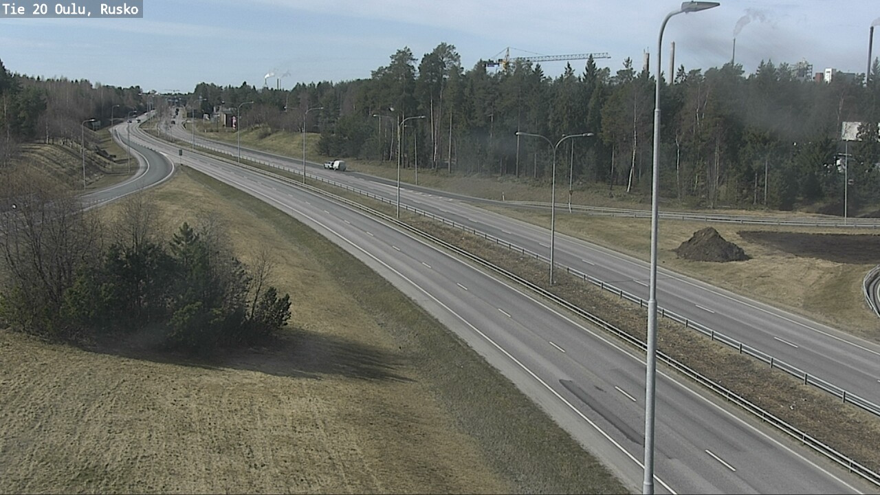 Weather Camera Image Väg 20 Uleåborg, Rusko, Oulu, Pohjois-Pohjanmaa