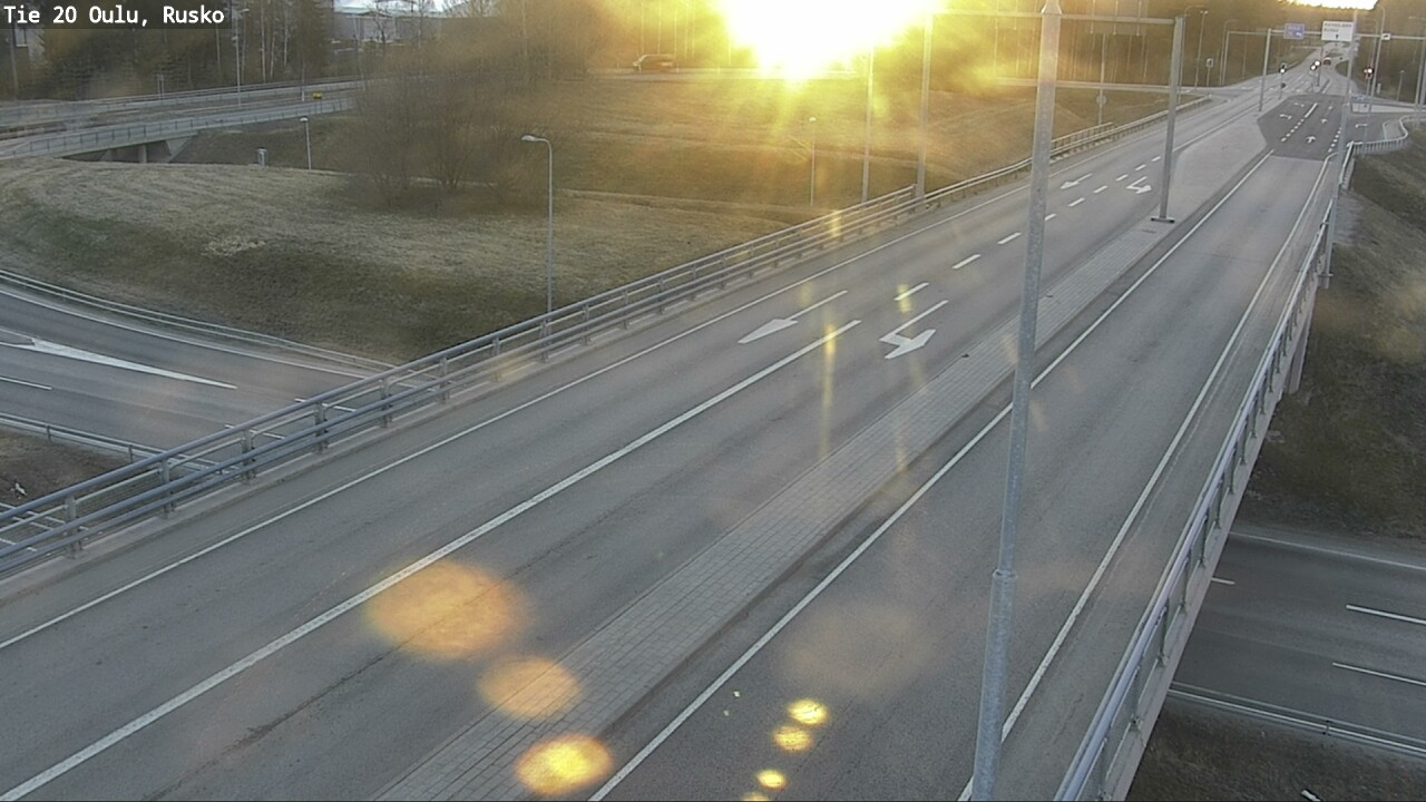 Weather Camera Image Väg 20 Uleåborg, Rusko, Oulu, Pohjois-Pohjanmaa