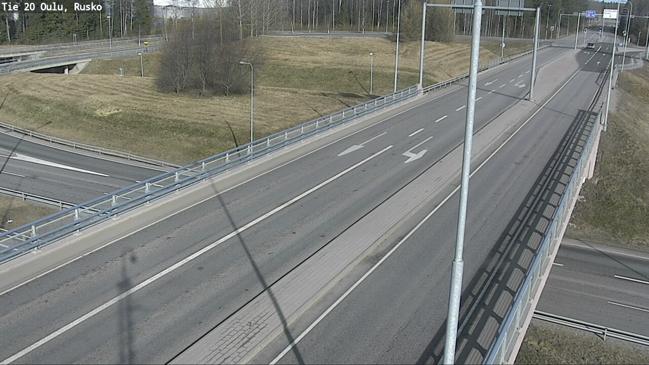 Weather Camera Image Väg 20 Uleåborg, Rusko, Oulu, Pohjois-Pohjanmaa