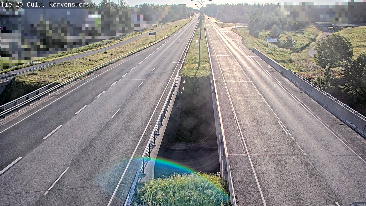 Weather Camera Image Road 20 Oulu Korvensuora, Oulu, Pohjois-Pohjanmaa