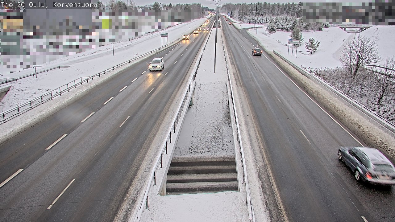 Weather Camera Image Väg 20 Uleåborg Korvensuora, Oulu, Pohjois-Pohjanmaa