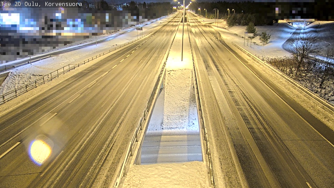Weather Camera Image Väg 20 Uleåborg Korvensuora, Oulu, Pohjois-Pohjanmaa