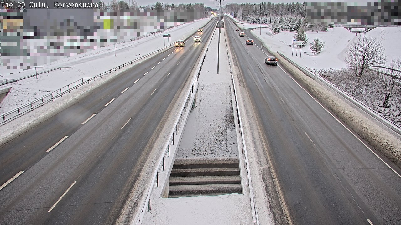 Weather Camera Image Väg 20 Uleåborg Korvensuora, Oulu, Pohjois-Pohjanmaa