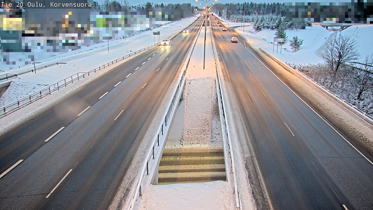 Weather Camera Image Väg 20 Uleåborg Korvensuora, Oulu, Pohjois-Pohjanmaa