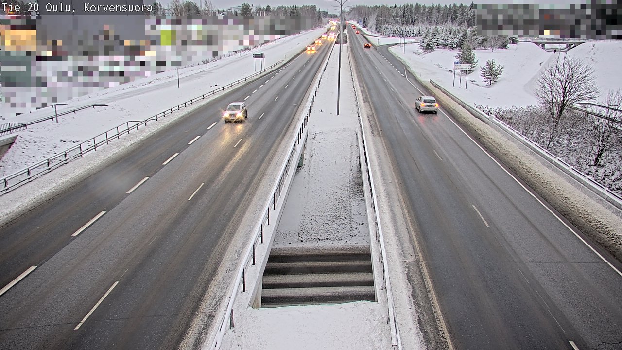 Weather Camera Image Väg 20 Uleåborg Korvensuora, Oulu, Pohjois-Pohjanmaa