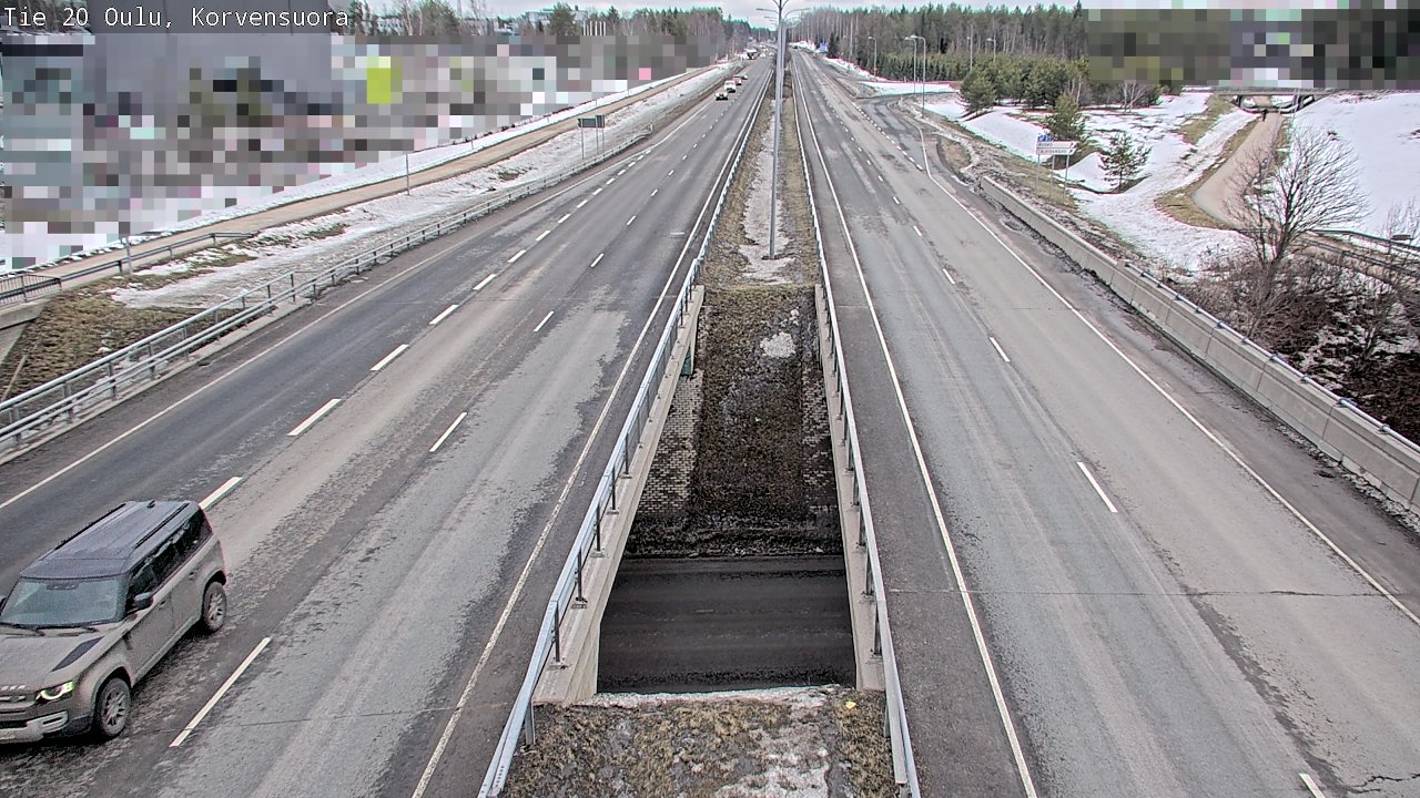 Weather Camera Image Väg 20 Uleåborg Korvensuora, Oulu, Pohjois-Pohjanmaa