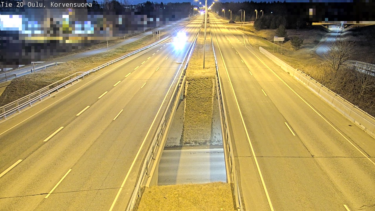 Weather Camera Image Road 20 Oulu Korvensuora, Oulu, Pohjois-Pohjanmaa
