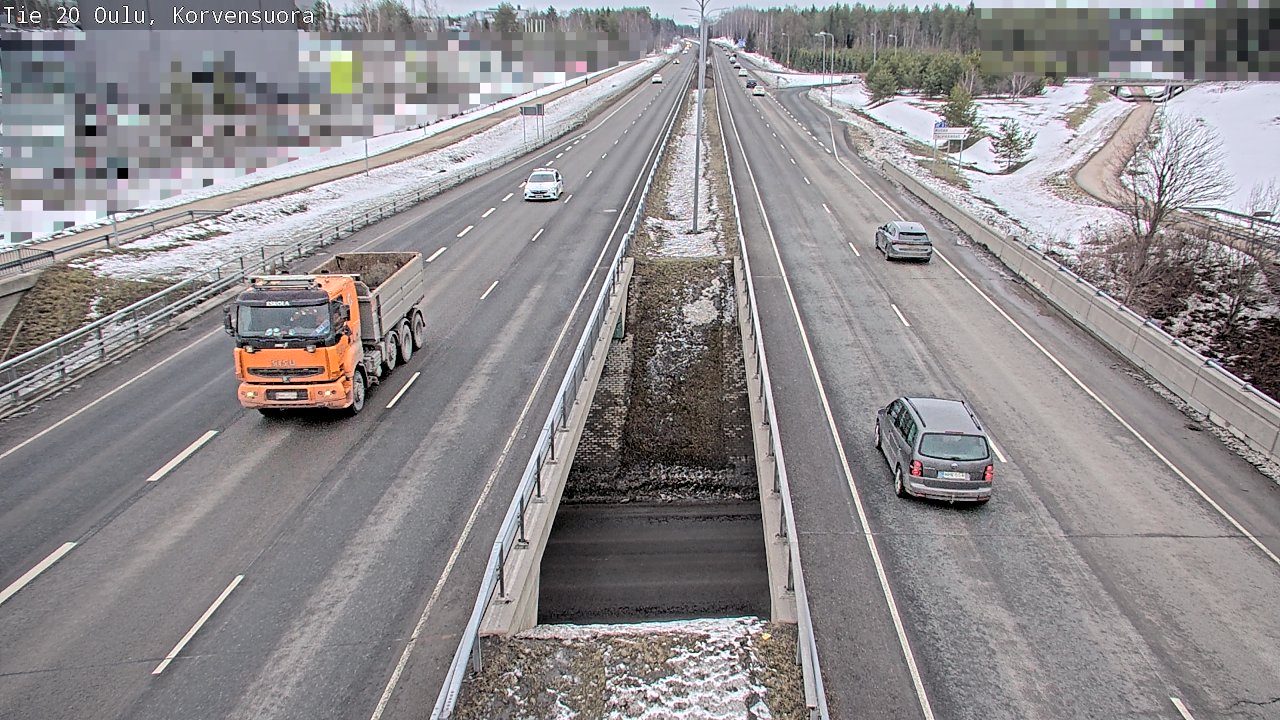 Weather Camera Image Road 20 Oulu Korvensuora, Oulu, Pohjois-Pohjanmaa