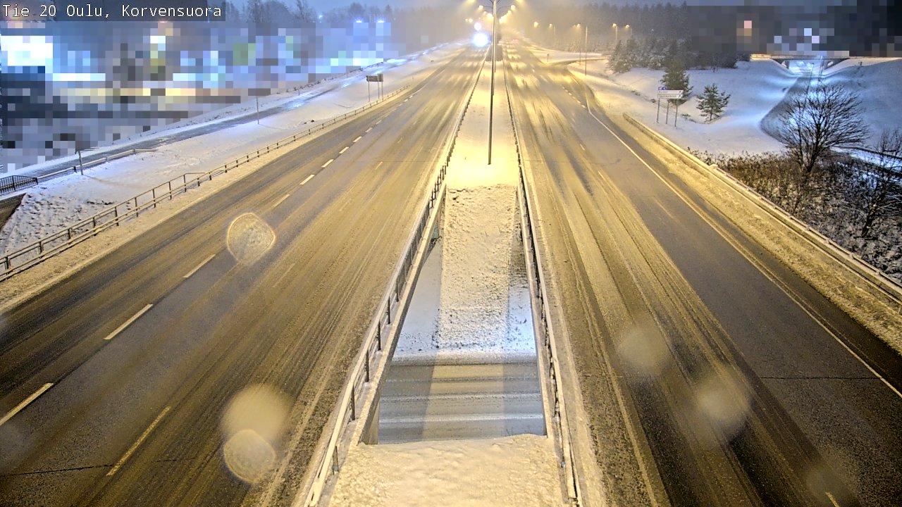Weather Camera Image Väg 20 Uleåborg Korvensuora, Oulu, Pohjois-Pohjanmaa