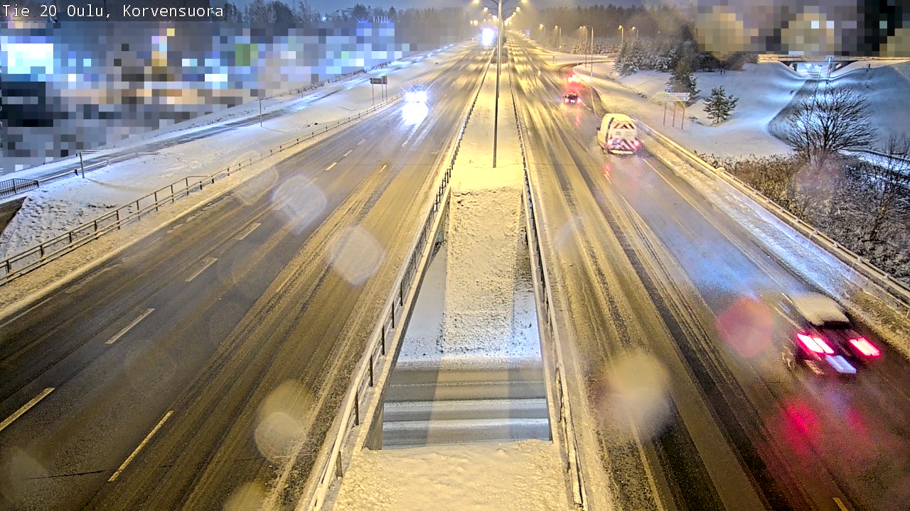 Weather Camera Image Väg 20 Uleåborg Korvensuora, Oulu, Pohjois-Pohjanmaa