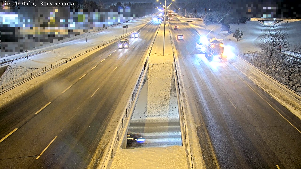 Weather Camera Image Väg 20 Uleåborg Korvensuora, Oulu, Pohjois-Pohjanmaa