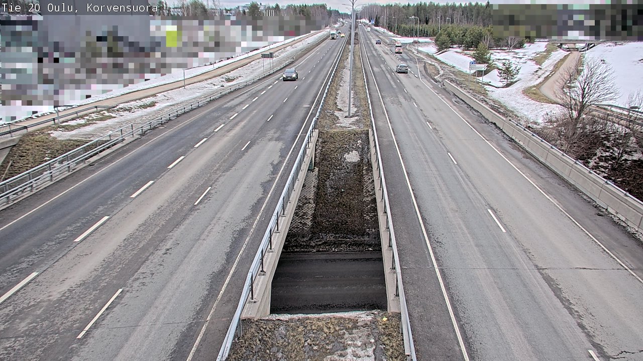 Weather Camera Image Väg 20 Uleåborg Korvensuora, Oulu, Pohjois-Pohjanmaa