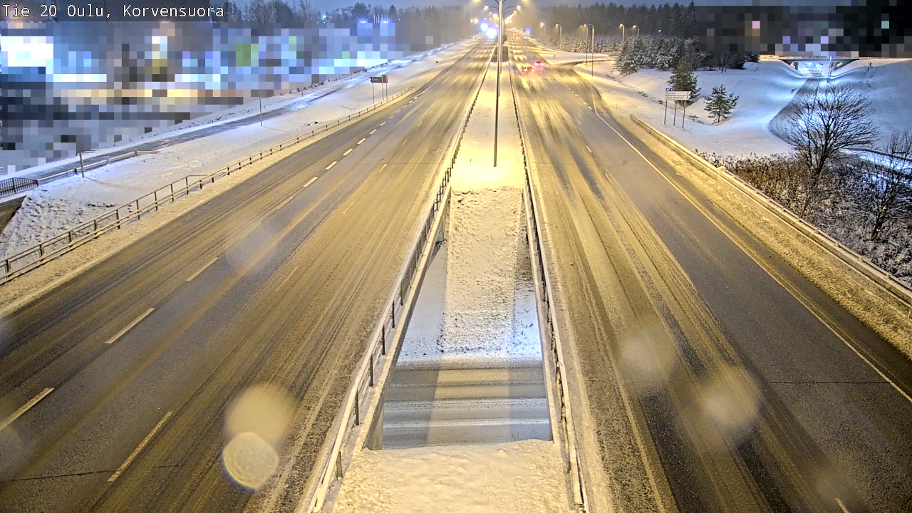 Weather Camera Image Väg 20 Uleåborg Korvensuora, Oulu, Pohjois-Pohjanmaa
