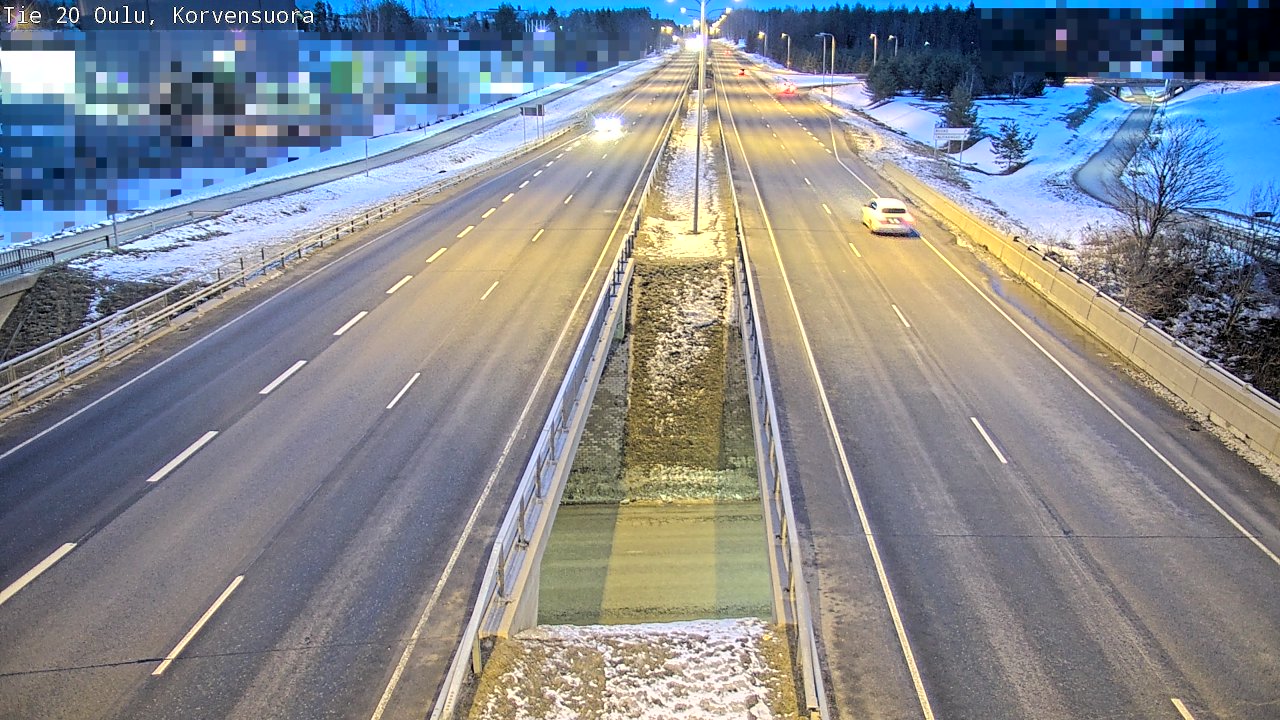 Kelikamerat Kuva Tie 20 Oulu Korvensuora, Oulu, Pohjois-Pohjanmaa