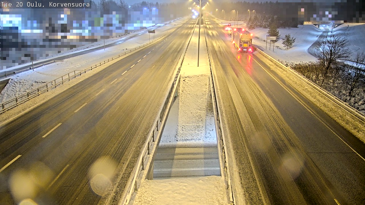Weather Camera Image Väg 20 Uleåborg Korvensuora, Oulu, Pohjois-Pohjanmaa