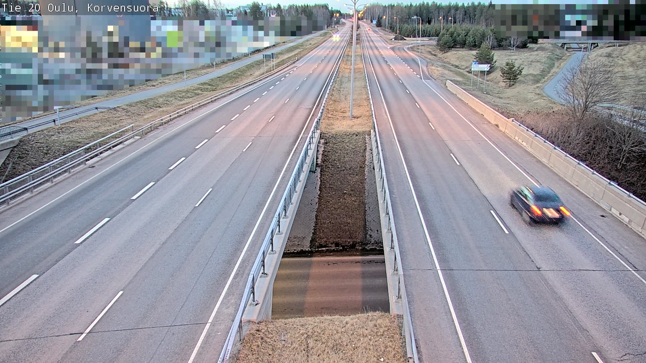 Weather Camera Image Road 20 Oulu Korvensuora, Oulu, Pohjois-Pohjanmaa