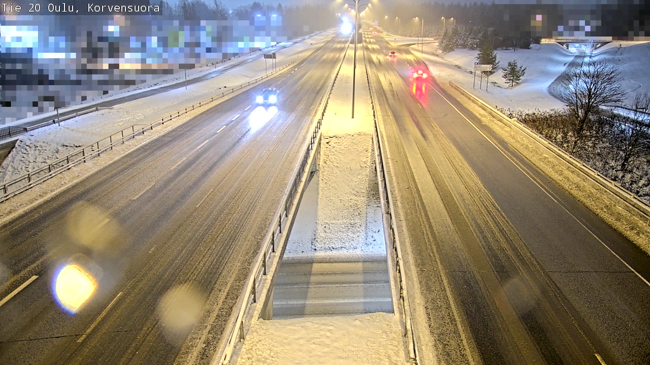 Weather Camera Image Väg 20 Uleåborg Korvensuora, Oulu, Pohjois-Pohjanmaa