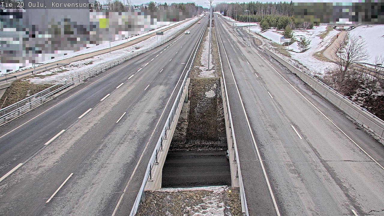 Weather Camera Image Väg 20 Uleåborg Korvensuora, Oulu, Pohjois-Pohjanmaa