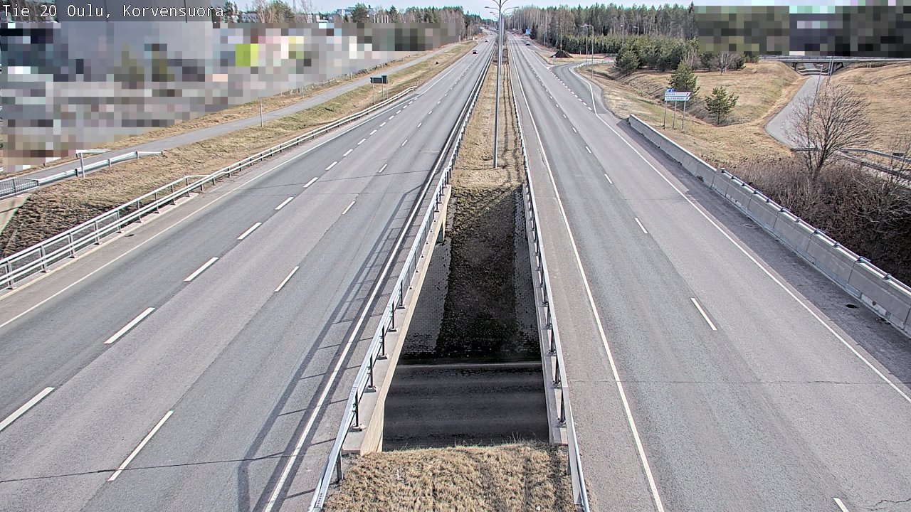 Weather Camera Image Road 20 Oulu Korvensuora, Oulu, Pohjois-Pohjanmaa