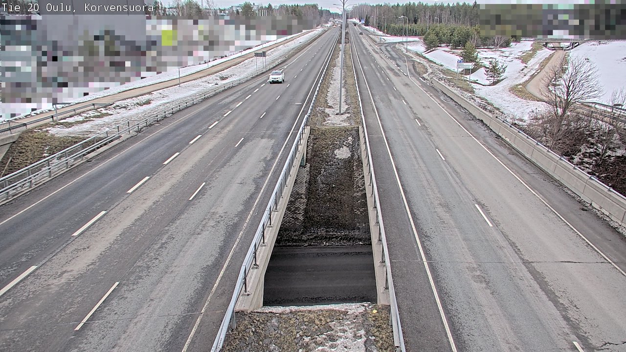 Weather Camera Image Väg 20 Uleåborg Korvensuora, Oulu, Pohjois-Pohjanmaa