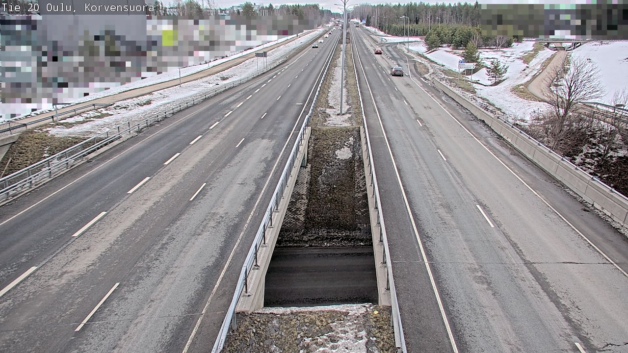 Weather Camera Image Väg 20 Uleåborg Korvensuora, Oulu, Pohjois-Pohjanmaa
