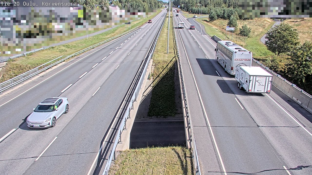 Kelikamerat Kuva Tie 20 Oulu Korvensuora, Oulu, Pohjois-Pohjanmaa