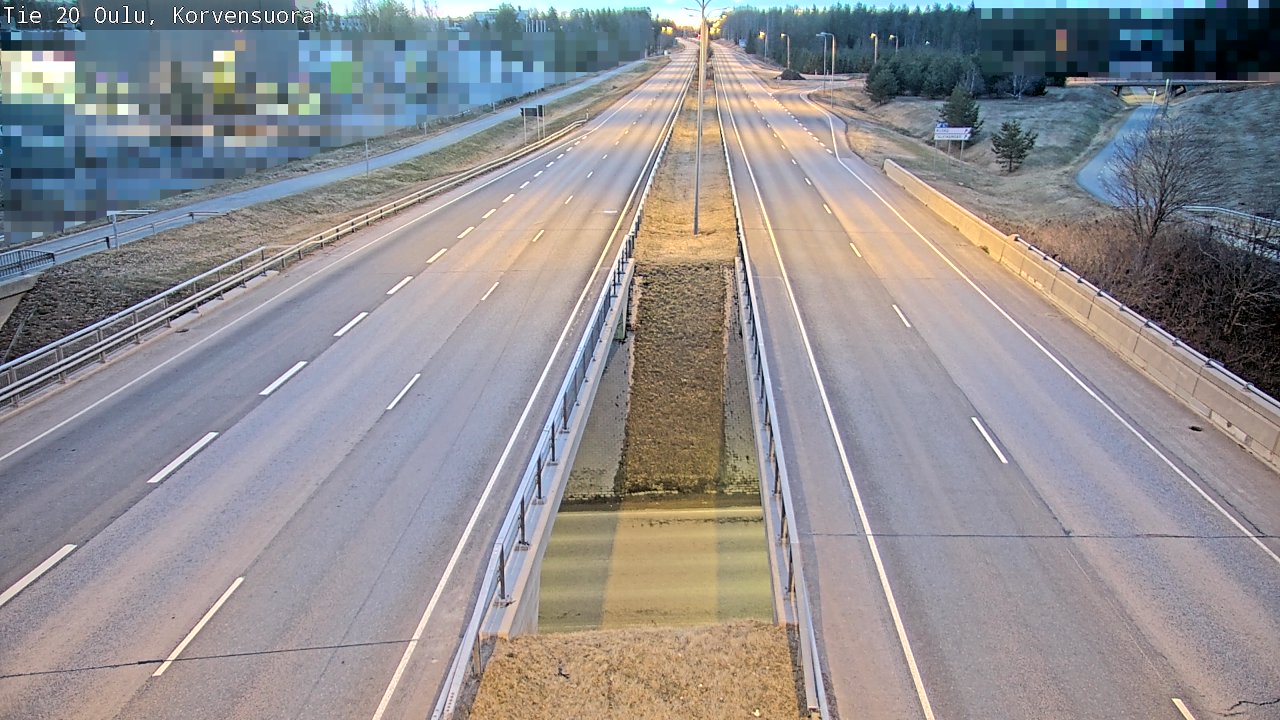 Weather Camera Image Road 20 Oulu Korvensuora, Oulu, Pohjois-Pohjanmaa
