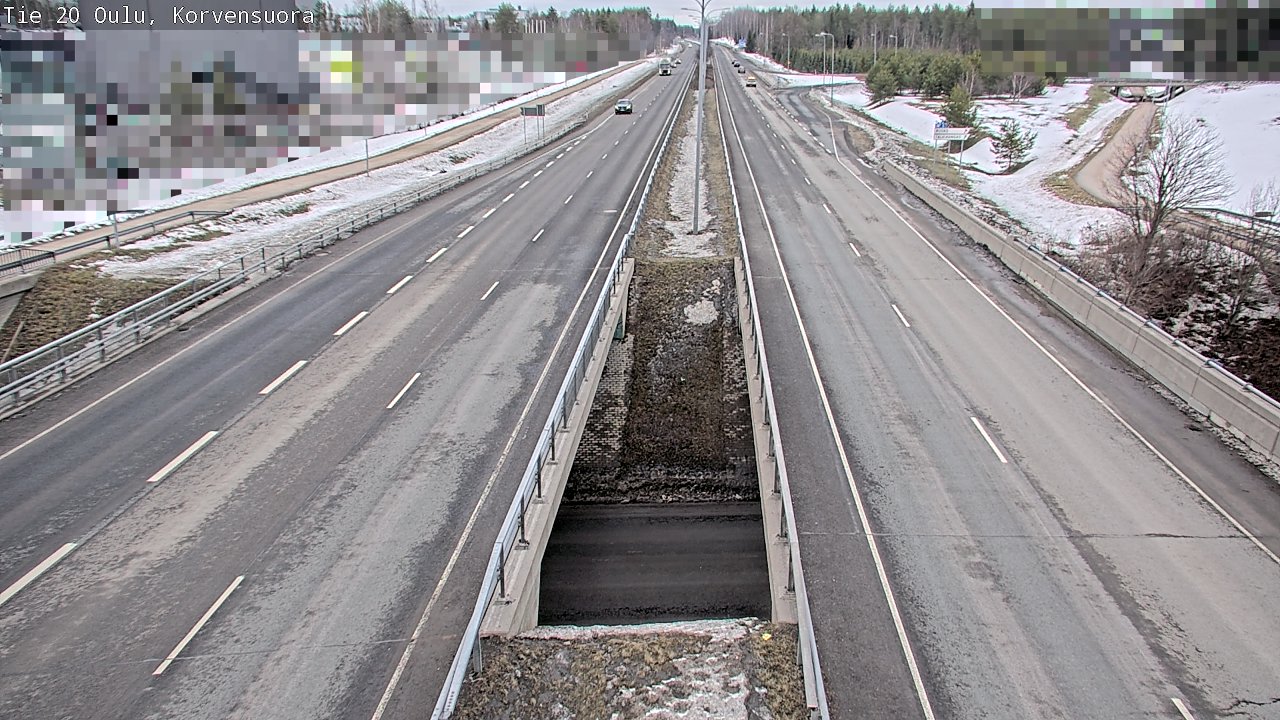 Weather Camera Image Väg 20 Uleåborg Korvensuora, Oulu, Pohjois-Pohjanmaa