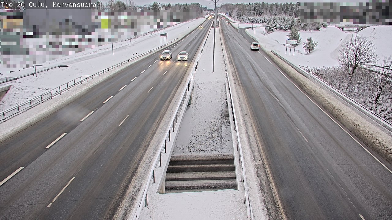 Weather Camera Image Väg 20 Uleåborg Korvensuora, Oulu, Pohjois-Pohjanmaa