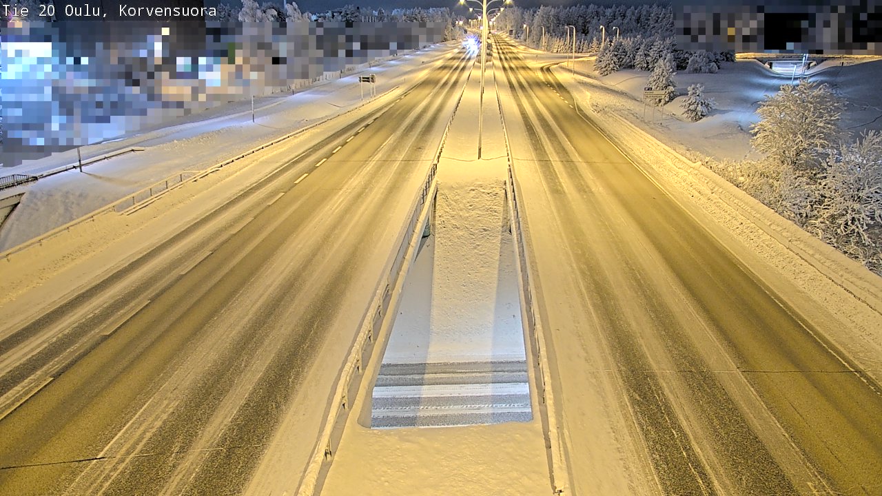 Weather Camera Image Road 20 Oulu Korvensuora, Oulu, Pohjois-Pohjanmaa