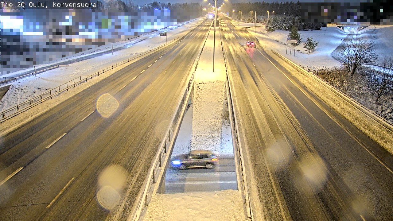 Weather Camera Image Väg 20 Uleåborg Korvensuora, Oulu, Pohjois-Pohjanmaa
